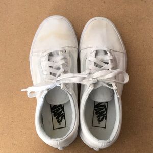 White Vans low tops